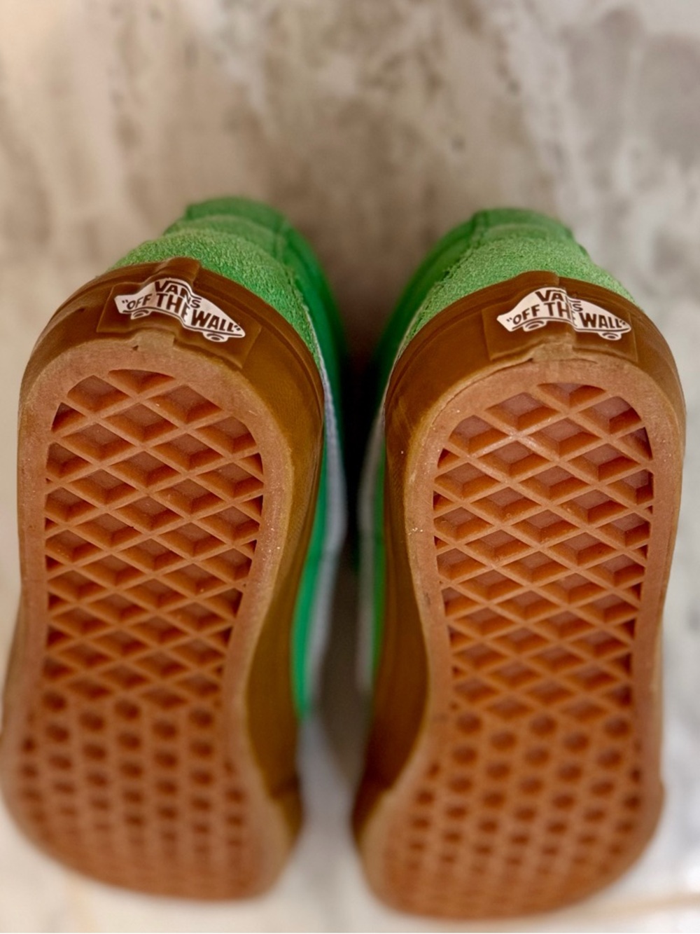 Vans SK8-Mid Reissue Velcro (kids) Size:1, Gum Green - Picture 3 of 7